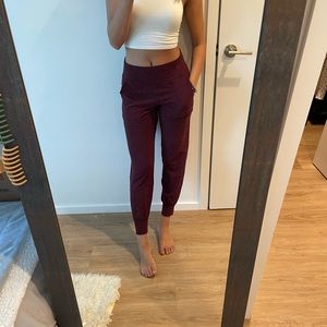 Lululemon burgundy joggers